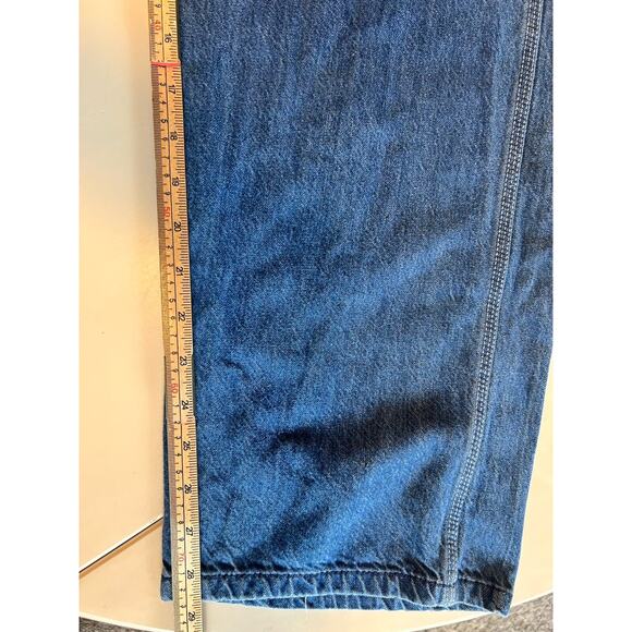 Skyline Wears Men's Size 32x32 Blue Denim Bib Overalls Dark Wash Wide Leg Fashio - Picture 11 of 16